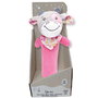 TACHAN Claki Baby Rabbit - Jouet d'éveil sonore et sensoriel pour bébé en forme de vache, couleurs douces et lavable