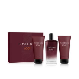 Poseidon Coffret Parfum Racine Pour Homme : Eau de Toilette 100ml, Gel Douche 100ml, Après-Rasage 100ml