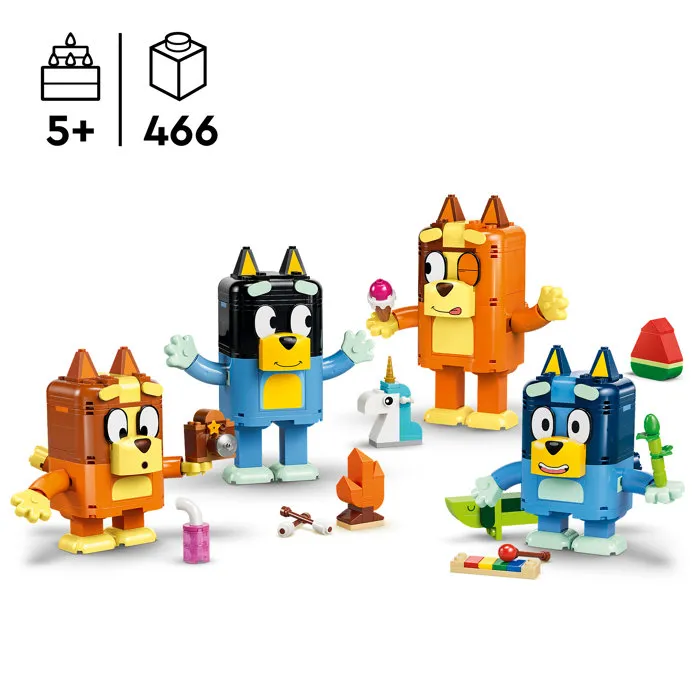 LEGO Bluey 11217 La Famille de Bluey en Briques Jeu Créatif dès 5 ans Fille ou Garçon