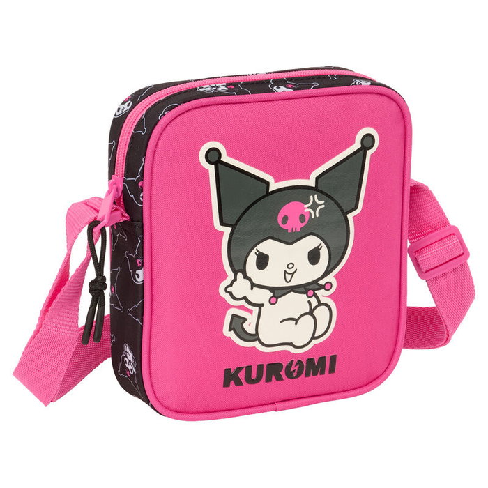 Safta Sac à Bandoulière Kuromi Noir Fuchsia