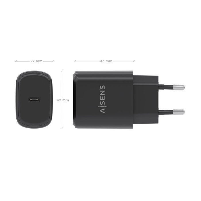 Chargeur mural Aisens A110-0976 Noir 30 W