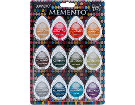 Tsukineko Set de 12 tampons à encre goutte MEMENTO