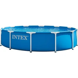 Intex Kit Piscine hors sol tubulaire Metal Frame Ronde 366 x 76 cm
