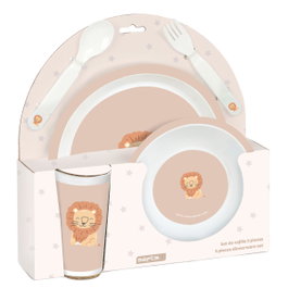 Safta Set de Plats, Couverts et Verre Préscolaire Lion