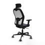 Piqueras y Crespo Chaise de Bureau avec Appui-tête 2D036G2 Gris foncé