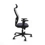 Piqueras y Crespo Chaise de Bureau avec Appui-tête 2D036G2 Gris foncé