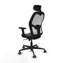 Piqueras y Crespo Chaise de Bureau avec Appui-tête 2D036G2 Gris foncé