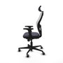 Piqueras y Crespo Chaise de Bureau avec Appui-tête 2D036G2 Gris foncé