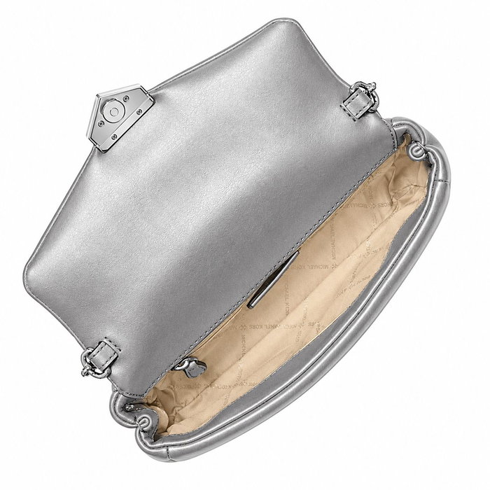 Michael Kors Sac Soho Blanc en Toile 35S6S1SC1M-SILVER