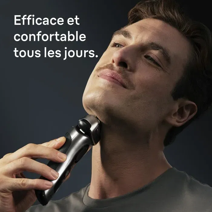 Braun Series 8 - Rasoir électrique - Noir - Technologie 4+1 avec tête de précision et tondeuse - Autonomie 60 min - Charge rapide 5 min - Système SensoAdapt