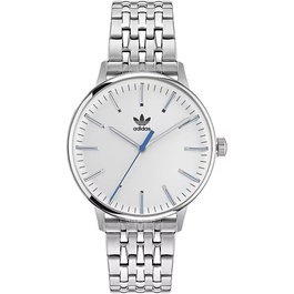 Montre Unisexe Adidas CODE ONE Blanc Argenté (Ø 38 mm)