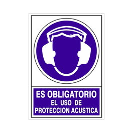DUVER Signal de sécurité autocollante Protection acoustique 148x105 mm