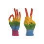 Home ESPRIT Figurine Décorative Main Multicouleur (2 Unités)