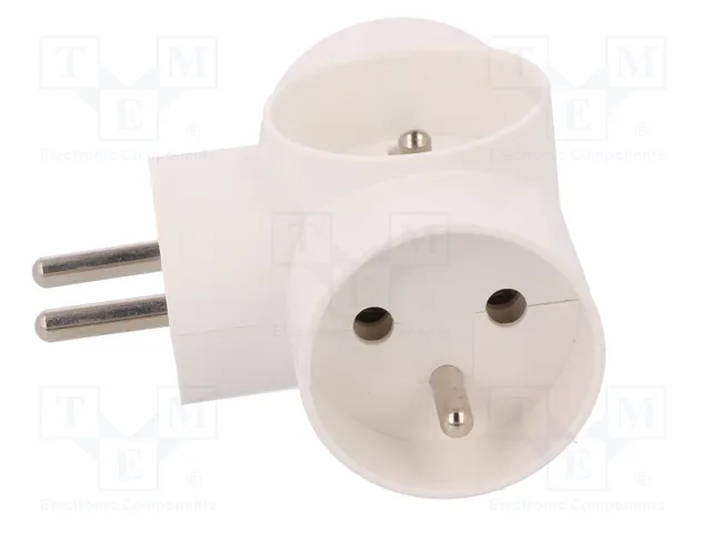PAWBOL Multiprise d'alimentation AC 2P+PE 16A blanc