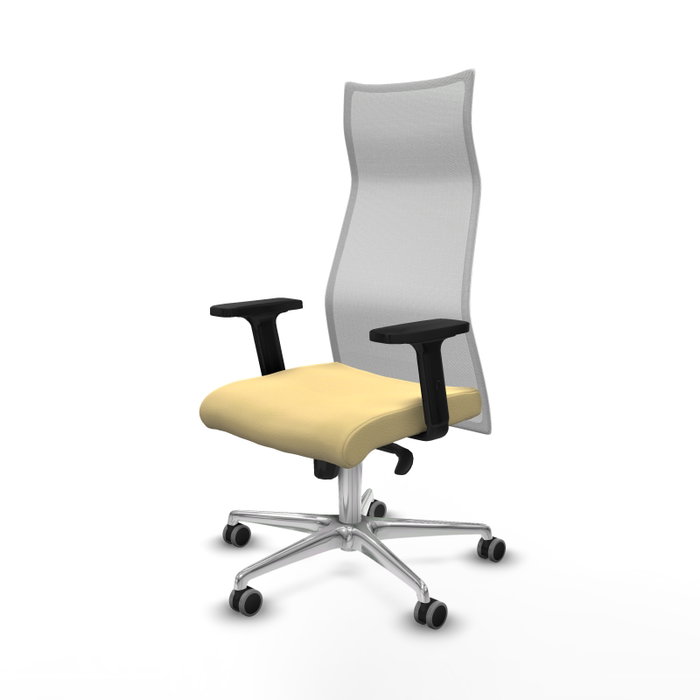 Piqueras y Crespo Chaise de Bureau Albacete Crème et Blanc Piqueras y Crespo Chaise de Bureau Albacete Crème et Blanc