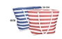 Poessa - Sac de plage Oxford Polyester 600, 59 x 19 x 40 cm, Rouge/Bleu - Modèles assortis