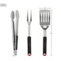 Ensemble d'ustensiles pour barbecue Aktive 3 Pièces Barbecue Acier inoxydable 9 x 41 x 5 cm (4 Unités)