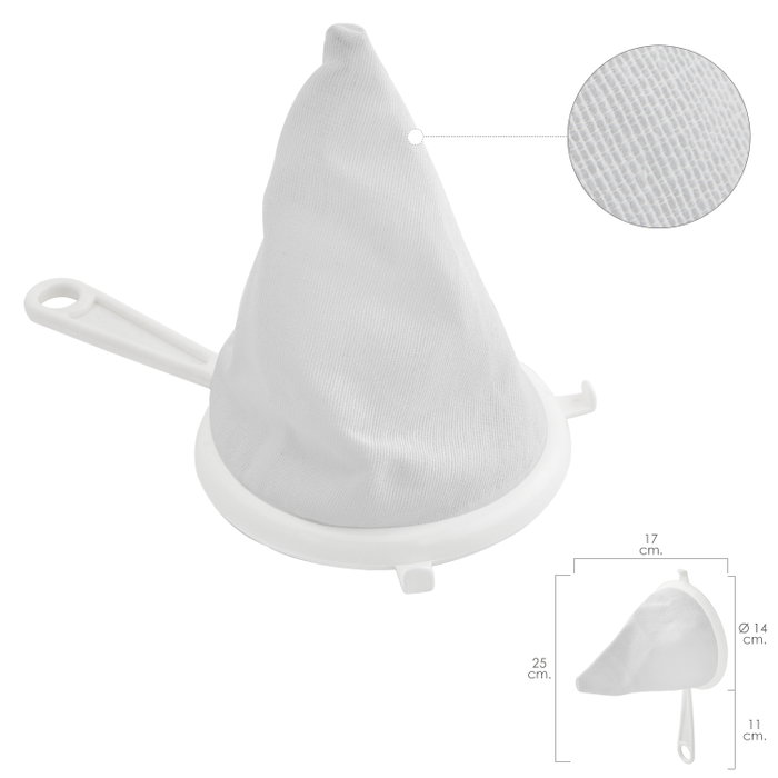ORYX Colador de tela flanelle avec armature en plastique ORYX Colador de tela flanelle avec armature en plastique