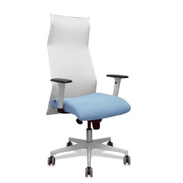 Piqueras y Crespo Chaise de Bureau Albacete Blanc et Bleu ciel