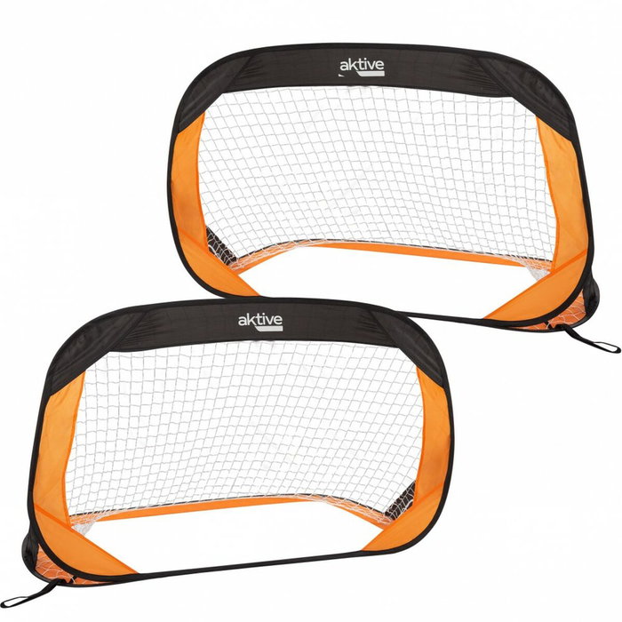 Jeu de 2 cages de football Aktive 120 x 80 x 80 cm (2 Unités)