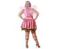 BigBuy Carnival Déguisement Fée Rose avec Robe Brillante et Ailes XL