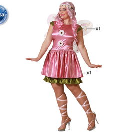 Déguisement Fée Rose Femme Adulte XL - Robe Brillante avec Ailes