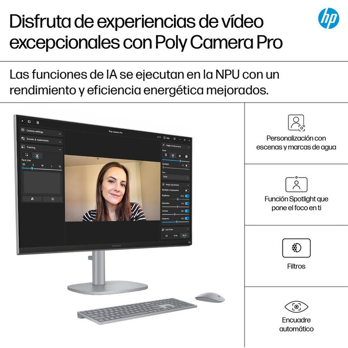 HP Ordinateur Tout-en-Un 27-CS1008NS - Écran 27" FHD IPS, Intel Core Ultra 5, 16 Go RAM, SSD 1 To, Windows 11