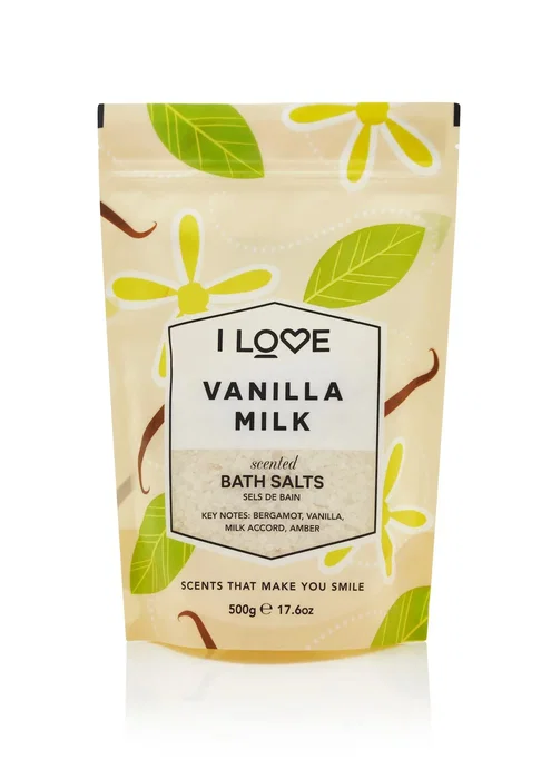 I Love Signature Collection Sel de bain Lait vanillé 500 g I Love Signature Collection Sel de bain Lait vanillé 500 g