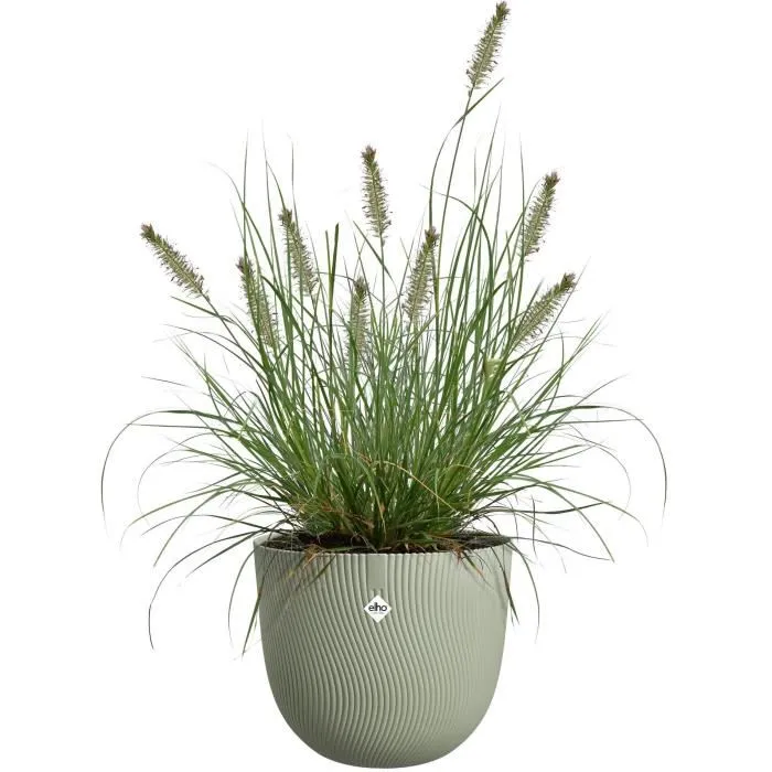 ELHO Sereh Rond 30 Pot de fleurs rond vert Scandinave 29.5 x 30 x 25 cm (Ø 29.5 x H 25 cm) résistant au gel 100% plastique recyclé