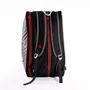 Siux Sac de padel Pulse 37 L Noir avec bordures grises et coutures rouges pour 1 à 2 raquettes