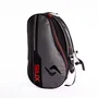 Siux Sac de padel Pulse 37 L Noir avec bordures grises et coutures rouges pour 1 à 2 raquettes