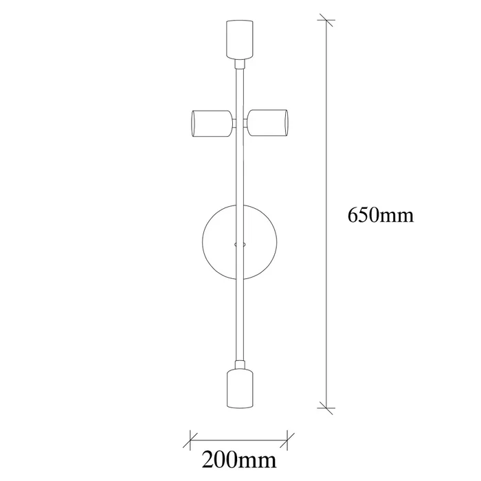 Applique Métal Vintage Lusaka "Bedside - 3166" 4 x E27 OPV-584TTM1926