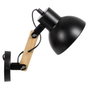 BigBuy Home Applique Murale Noir Beige Bois Fer