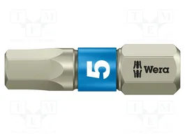 WERA Embout de tournevis Hex Plus HEX 5mm TORSION 1/4 inch