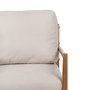 Fauteuil Beige Naturel Bois d'hévéa Bois MDF Foam 100 % polyester 65 x 71 x 88 cm