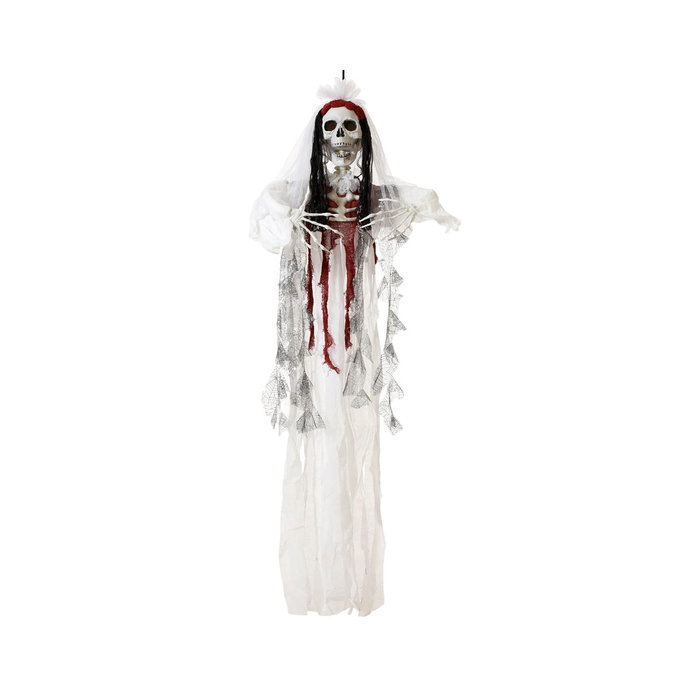 BigBuy Home Décoration d'Halloween Mariée Cadavre Squelette avec Lumière et Son