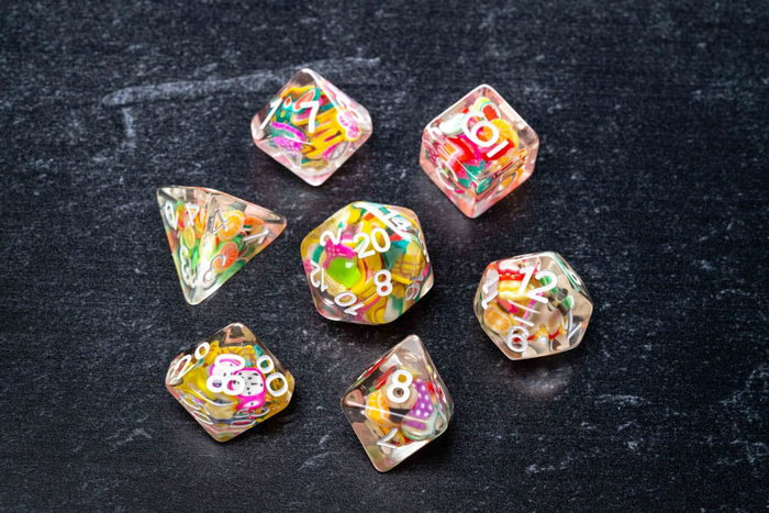FanRoll pack de 7 dés thème Fruit
