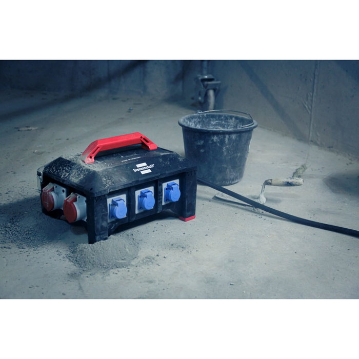 Brennenstuhl BSV 5-32A FI Type B - Distributeur de chantier professionnel avec 9 prises, 2m de câble
