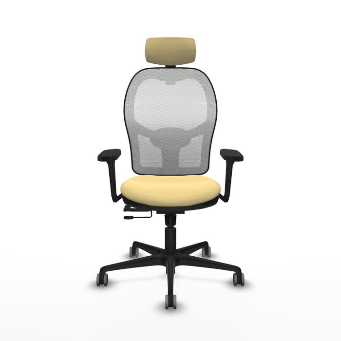 Piqueras y Crespo Chaise de Bureau Jorquera Crème et Blanc Piqueras y Crespo Chaise de Bureau Jorquera Crème et Blanc