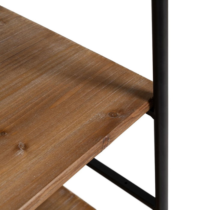 Étagère Noir Beige Fer Bois d'épicéa 94 x 44 x 220 cm Étagère Noir Beige Fer Bois d'épicéa 94 x 44 x 220 cm