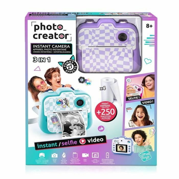 Canal Toys Appareil Photo Instantané Creator - Violet Canal Toys Appareil Photo Instantané Creator - Violet