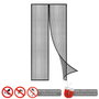 MAURER Cortina Mosquitera Cierre Magnetico 120 x 240 cm Negra