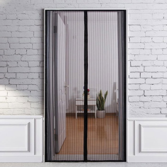 MAURER Cortina Mosquitera Cierre Magnetico 120 x 240 cm Negra MAURER Cortina Mosquitera Cierre Magnetico 120 x 240 cm Negra