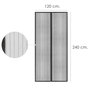 MAURER Cortina Mosquitera Cierre Magnetico 120 x 240 cm Negra