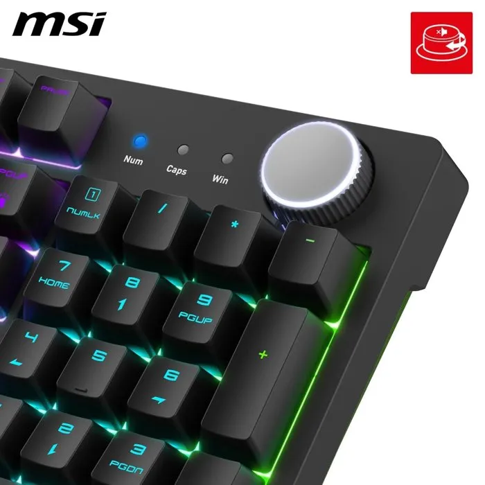 MSI FORGE GK320 Clavier Gamer Filaire Mécanique Red RGB Noir - Format Standard