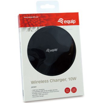 Equip Chargeur Sans Fil 10W avec Coque Aluminium - Compatible Qi et Détection d'Objets Étrangers