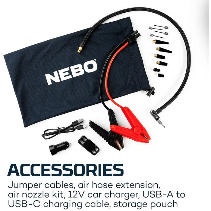 Nebo Assist Air - Arrancador + compresor de aire 4-en-1 Nebo Assist Air - Arrancador + compresor de aire 4-en-1