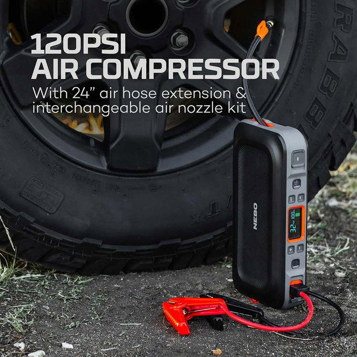 Nebo Assist Air - Arrancador + compresor de aire 4-en-1 Nebo Assist Air - Arrancador + compresor de aire 4-en-1