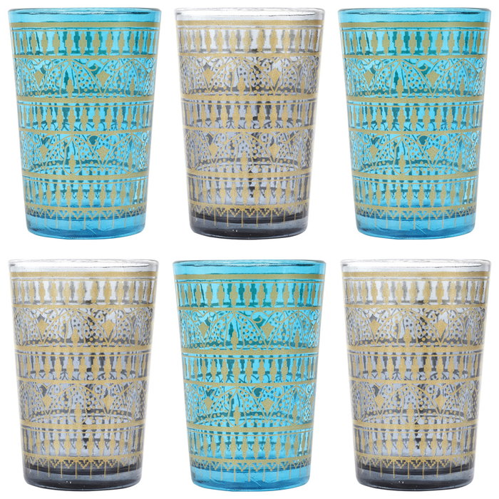 Home Deco Factory Lot de 6 Verres à Thé Mirage 120 ml Assortis