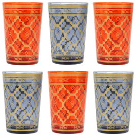 Home Deco Factory Lot de 6 Verres à Thé Mirage 120 ml Assortis
